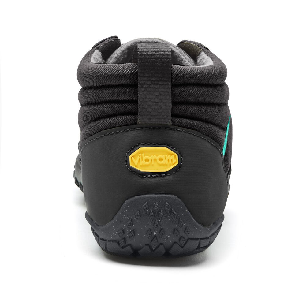 Vibram Five Fingers Womens V-Trek Insulated - Running Shoes Black/Grey/Green - JTW510728